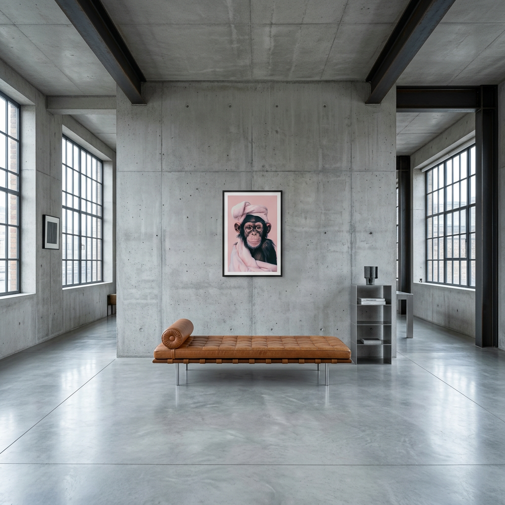 ציור קנבס בעיצוב קוף - lifestyle