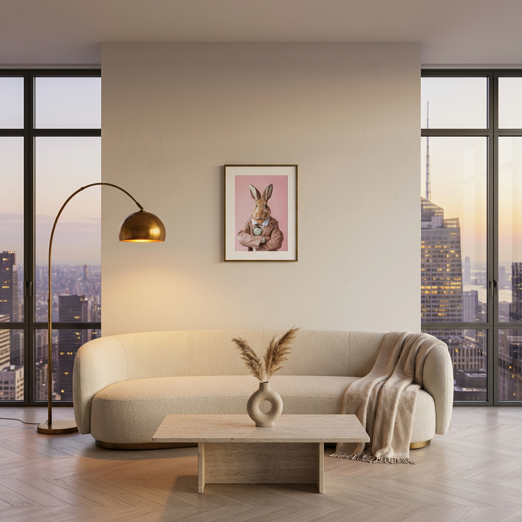 ציור קנבס בעיצוב ארנב - lifestyle