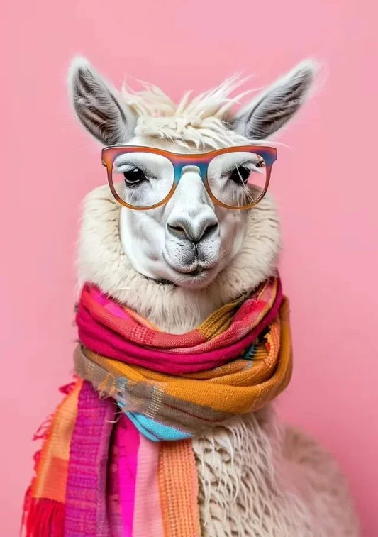 ציור קנבס בעיצוב לאמה