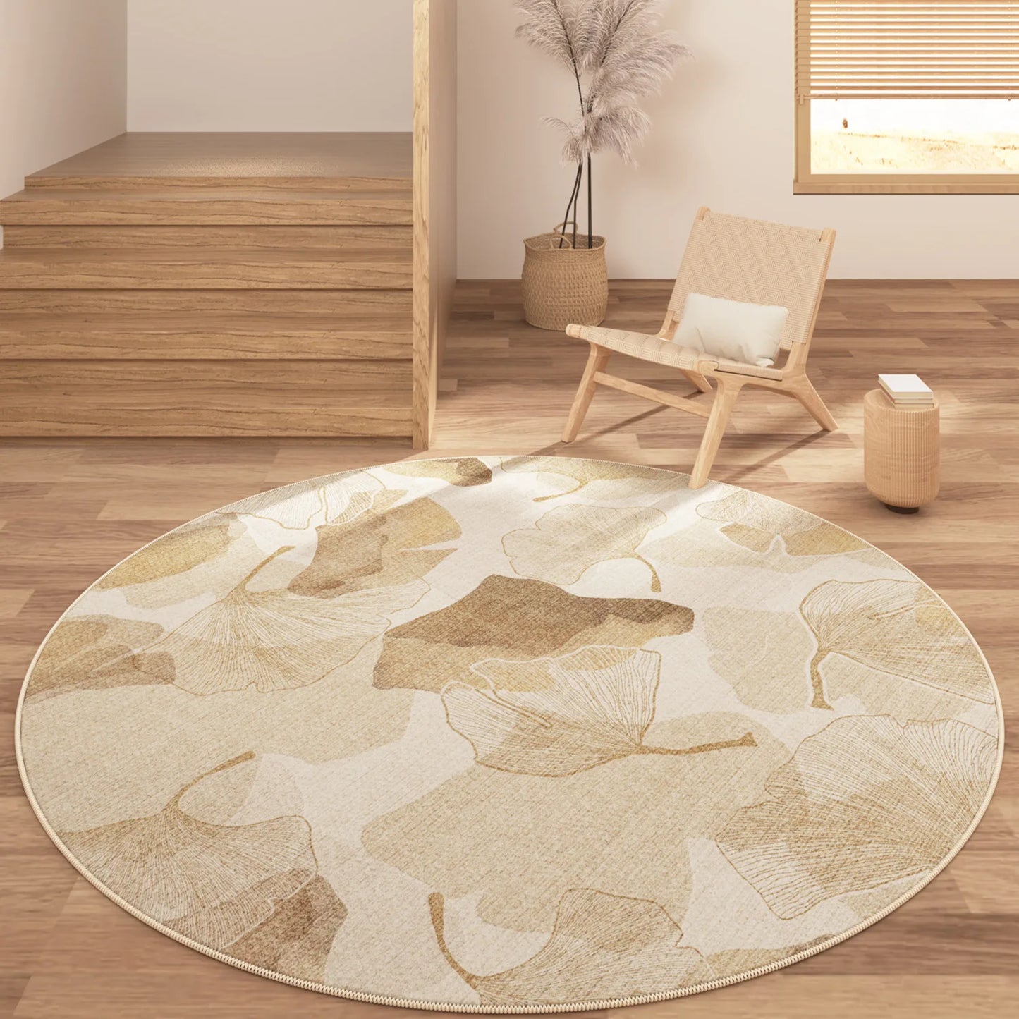 שטיח עגול בסגנון Wabi-Sabi