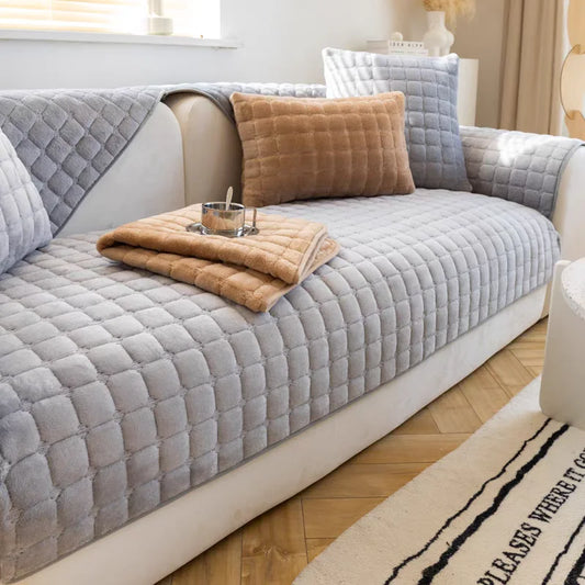 כיסוי ספה קטיפתי יוקרתי