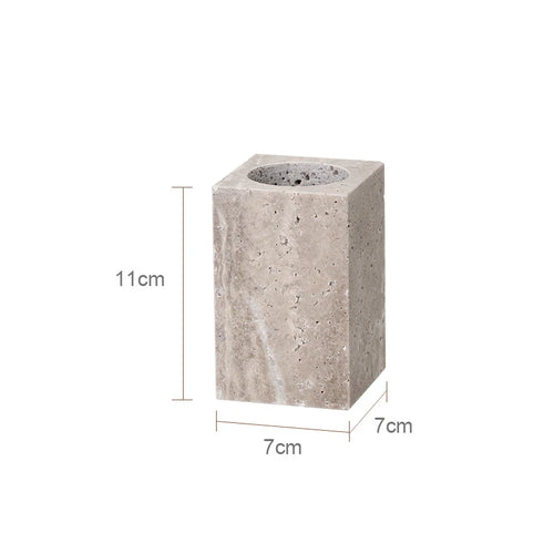 אביזר אמבט מאבן טרוורטין – דגם גרג'יו