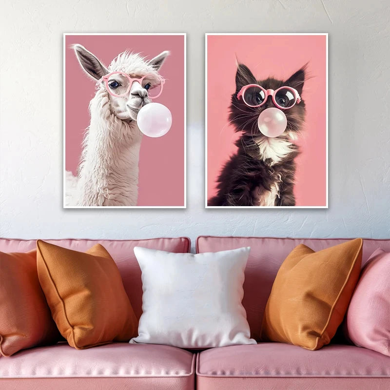 ציור קנבס בעיצוב לאמה