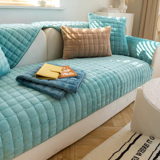 כיסוי ספה קטיפתי יוקרתי