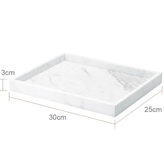 אביזר אמבט משיש טבעי – דגם וולאקאס לבן