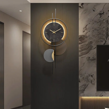 שעון קיר מתכת דגם Royal Gold-Circle