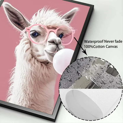 ציור קנבס בעיצוב לאמה