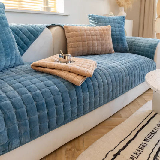 כיסוי ספה קטיפתי יוקרתי