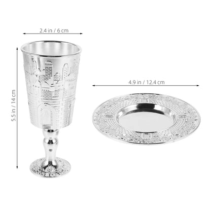 סט גביע קידוש ותחתית – דגם Jerusalem Heritage