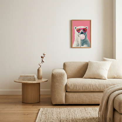 ציור קנבס בעיצוב דב - lifestyle