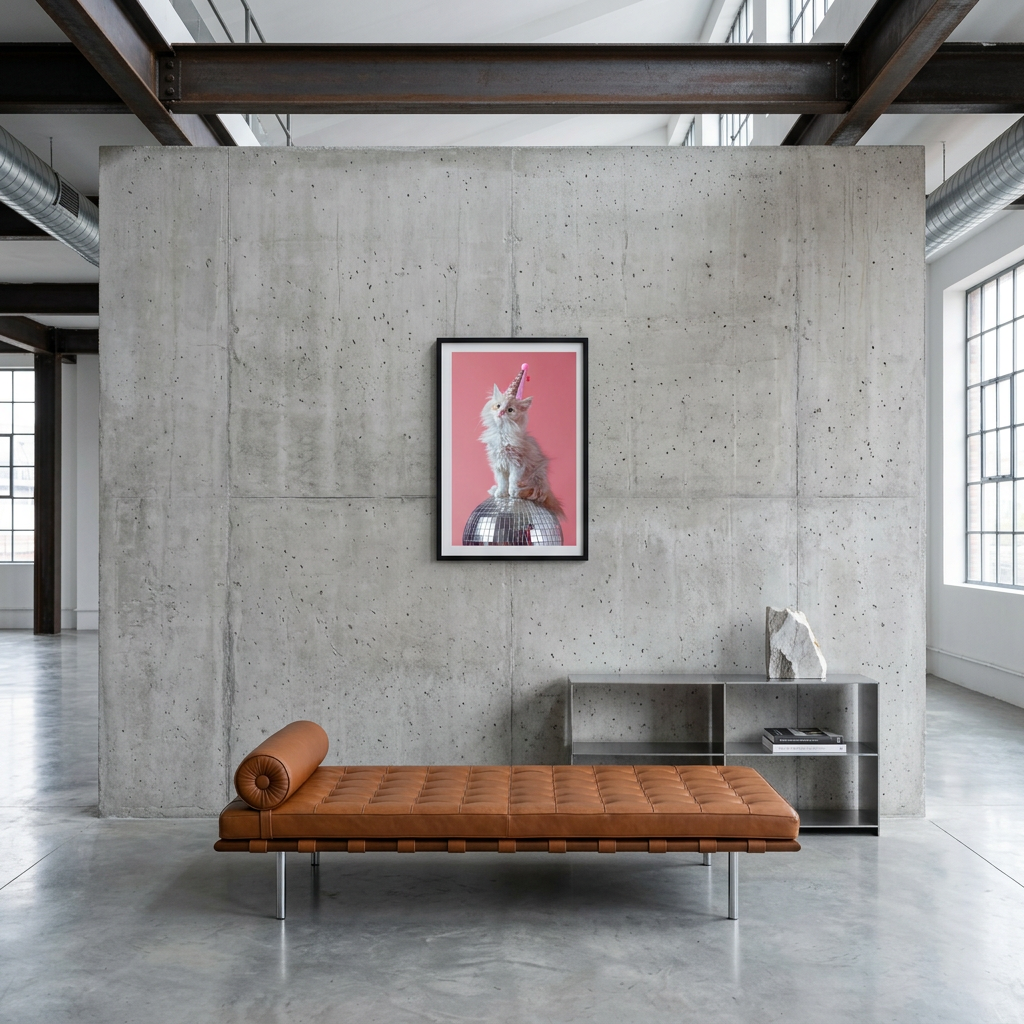 ציור קנבס בעיצוב חתול - lifestyle