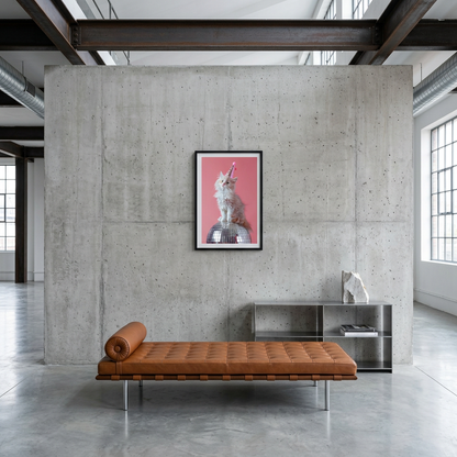 ציור קנבס בעיצוב חתול - lifestyle