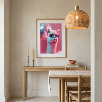 ציור קנבס בעיצוב לאמה - lifestyle