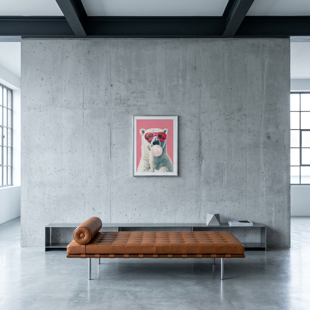 ציור קנבס בעיצוב  דב - lifestyle