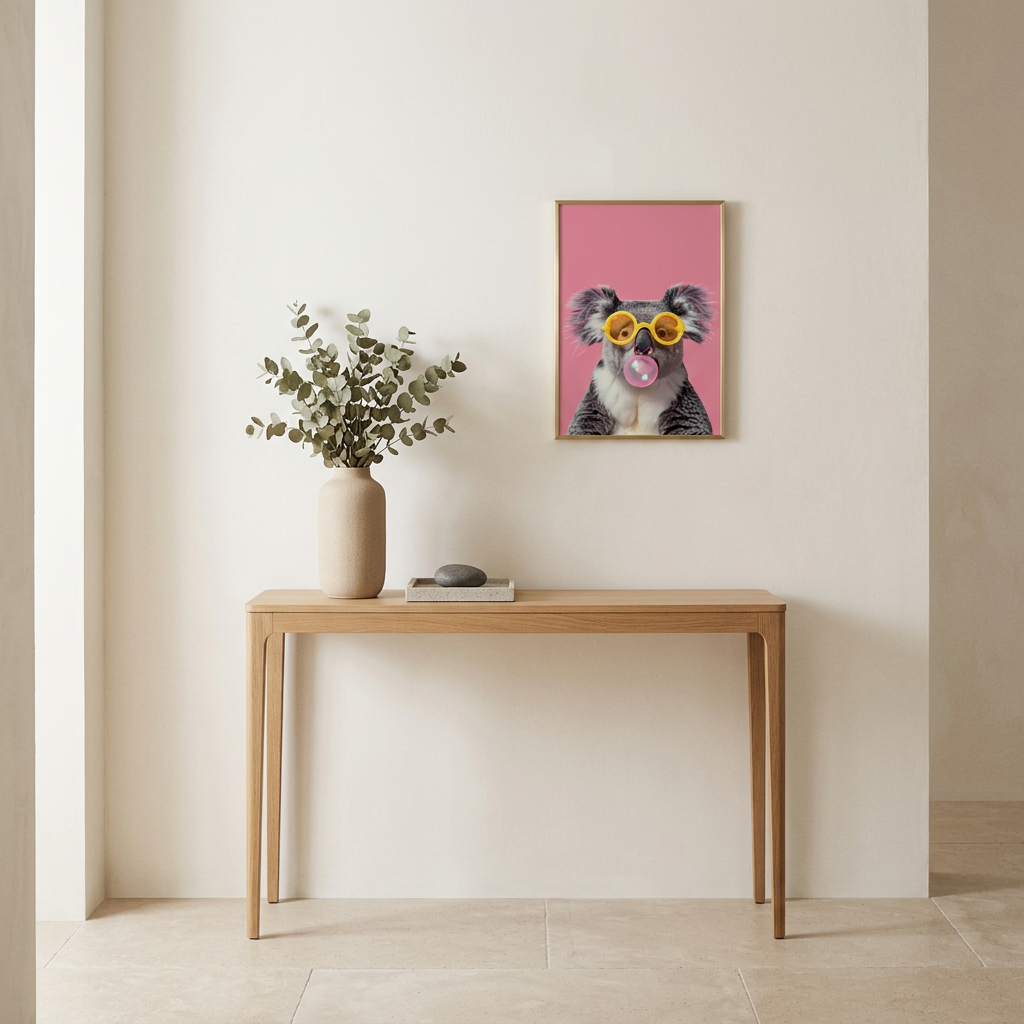 ציור קנבס בעיצוב קואלה - lifestyle