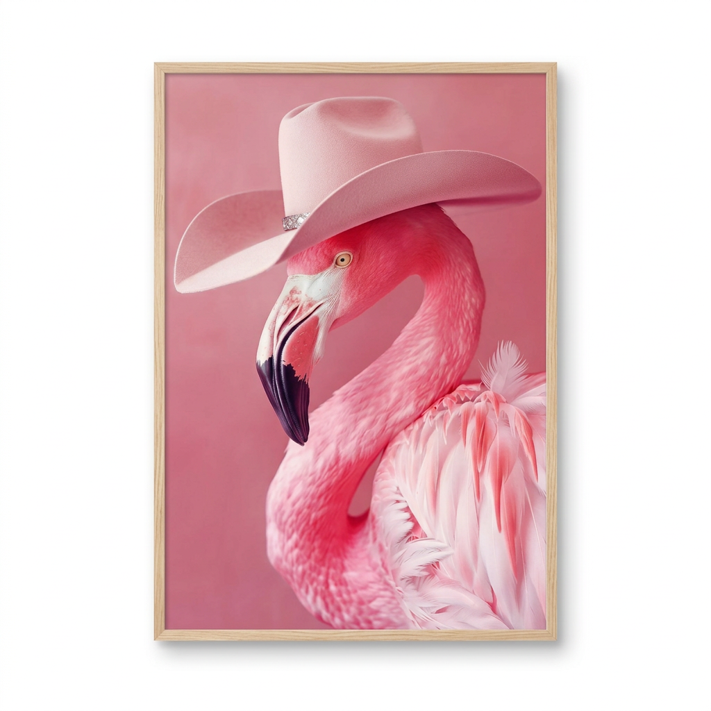 ציור קנבס בעיצוב פלמינגו - studio