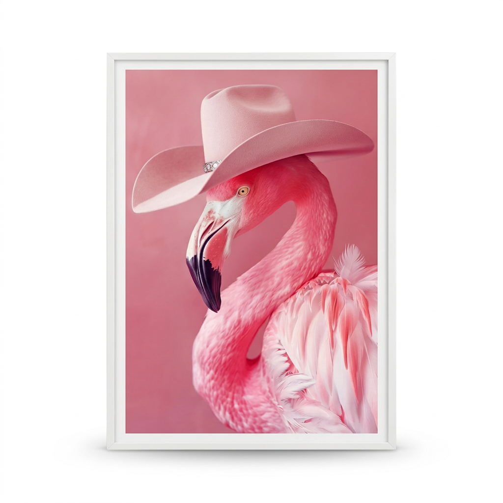 ציור קנבס בעיצוב פלמינגו - studio