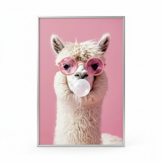 ציור קנבס בעיצוב לאמה - studio