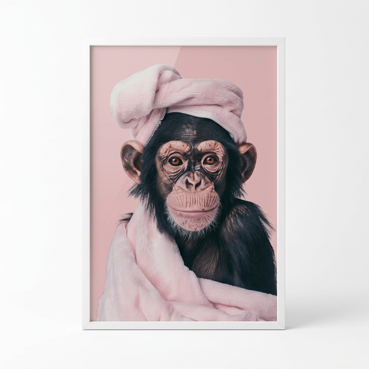 ציור קנבס בעיצוב קוף - studio