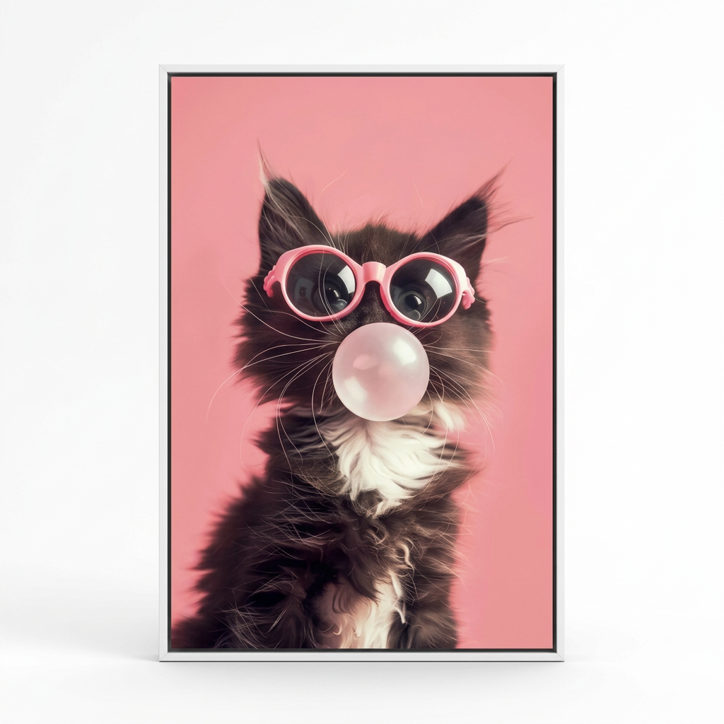 ציור קנבס בעיצוב חתול - studio