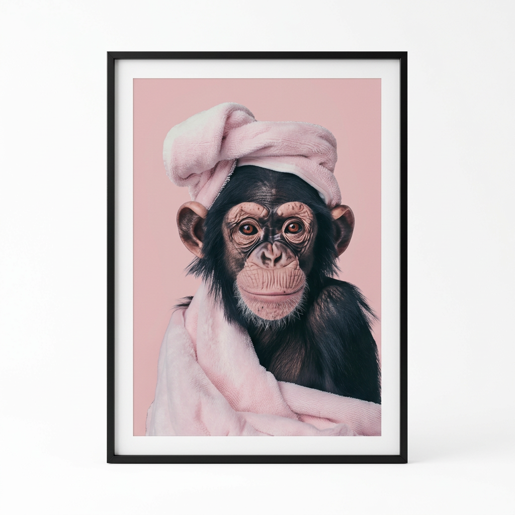 ציור קנבס בעיצוב קוף - studio