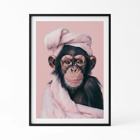 ציור קנבס בעיצוב קוף - studio