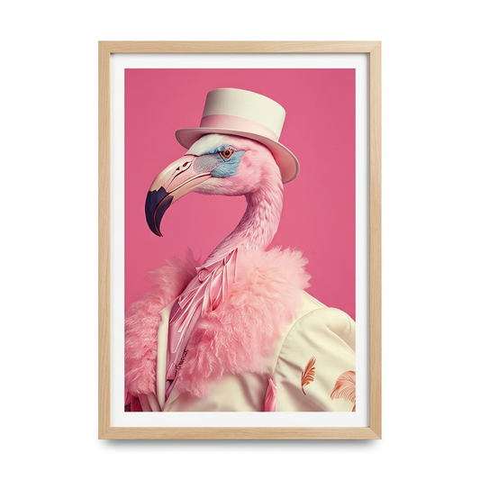 ציור קנבס בעיצוב פלמינגו - studio