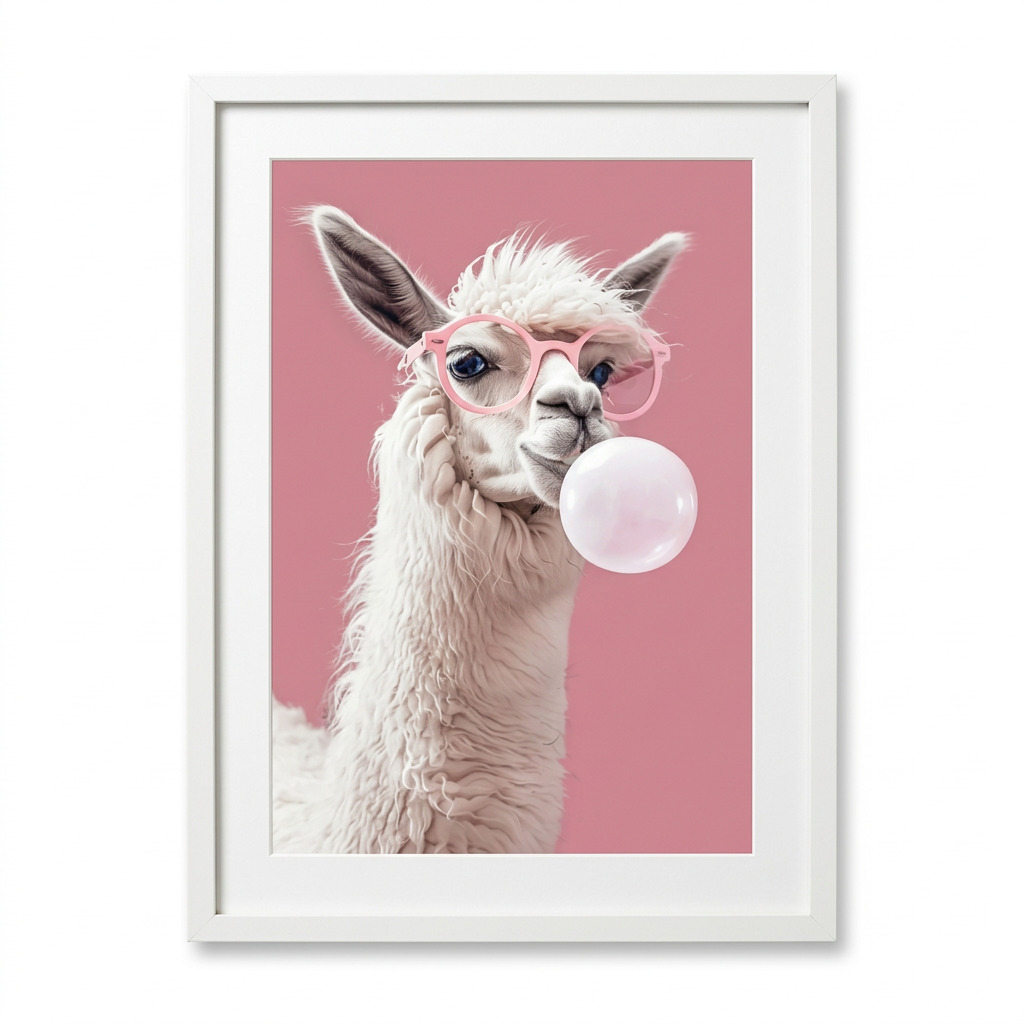 ציור קנבס בעיצוב לאמה - studio