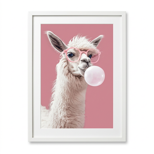 ציור קנבס בעיצוב לאמה - studio