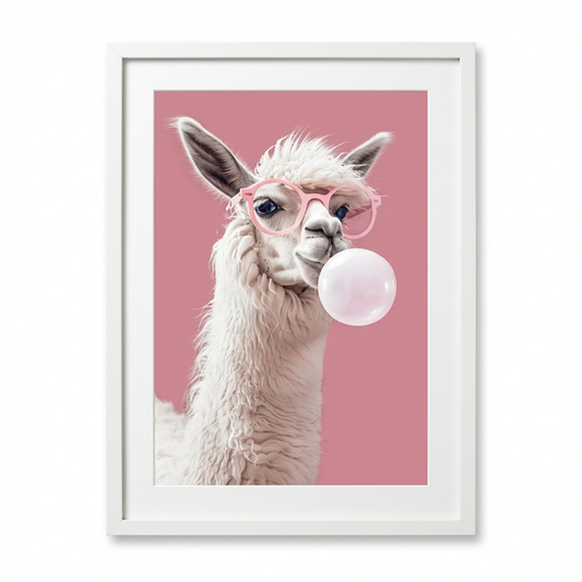 ציור קנבס בעיצוב לאמה - studio