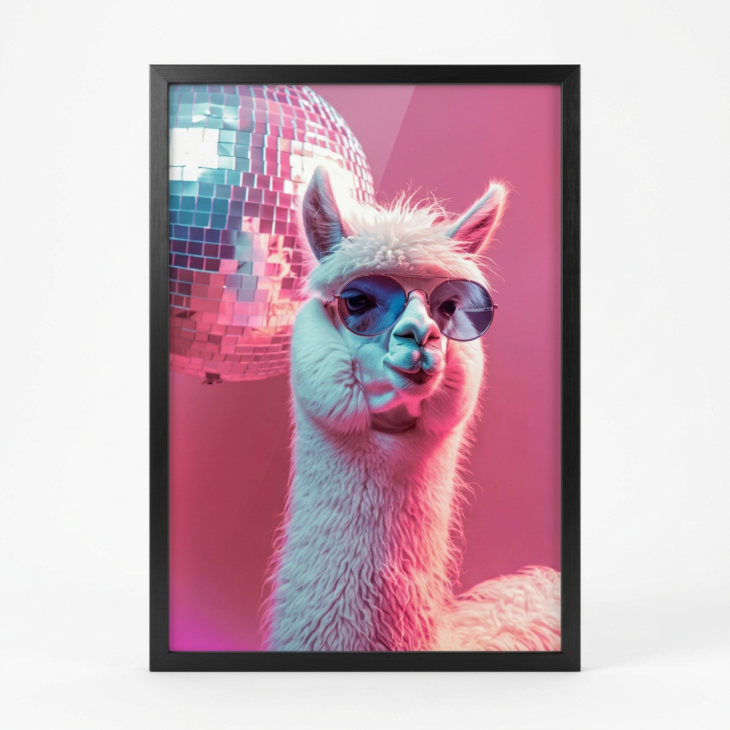 ציור קנבס בעיצוב לאמה - studio